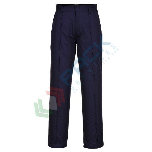 Pantalone da lavoro, tessuto Kingsmill 65% Poliestere + 35% Cotone, 245 gr, modello Preston, vestibilità regular, colore blu navy