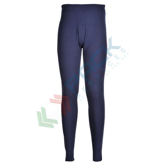 [B121NARXXL] Calzamaglia da lavoro termica, 50% Poliestere + 50% cotone che trattengono il calore, 200 gr, vestibilità comoda con orlo a costine, colore blu navy
