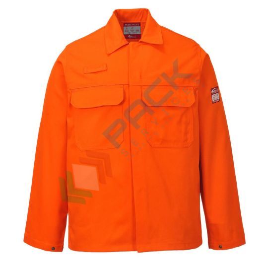 [BIZ2ORRXXL] Giacca da lavoro ignifuga, da saldatore, 100% cotone, chiusura con bottoni, omologata EN ISO 11612 + EN ISO 11611 + IEC 61482, modello Bizweld, colore arancione, taglia XXL