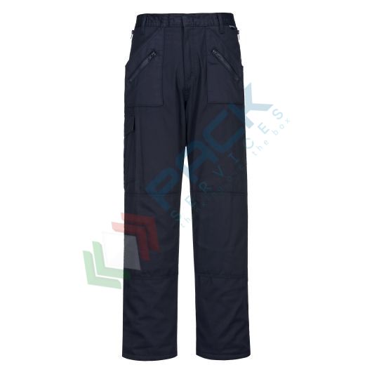 Pantalone da lavoro tessuto Kingsmill 65% Poliestere + 35% Cotone, 190 gr, foderati con maglia in nylon, modello Action, vestibilità regular, colore blu navy