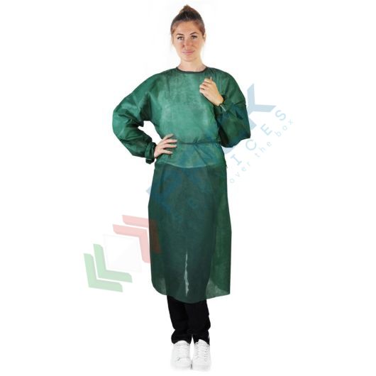 Camice monouso in TNT di polipropilene (PP), 30 g/mq, chiusura con lacci, conf. 10 pz