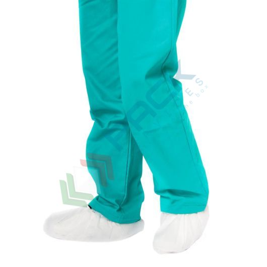 [CPS30-BI] Copriscarpe monouso in polietilene (CPE), 30 micron, conf. 100 pz