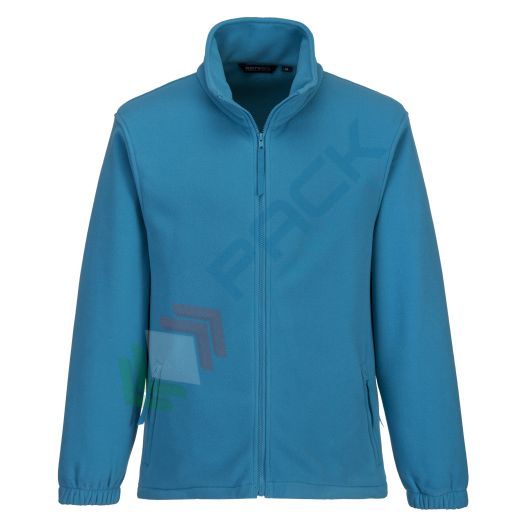 [F205AQRXXL] Pile da lavoro da uomo, colletto alto, senza cappuccio, modello Aran, 100% poliestere, 280 gr, chiusura con zip, omologato EN 14058, colore celeste