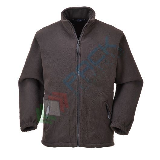 Pile da lavoro pesante, colletto alto, senza cappuccio, modello Argyll, 100% poliestere, 400 gr, chiusura con zip, omologato EN 14058, colore grigio