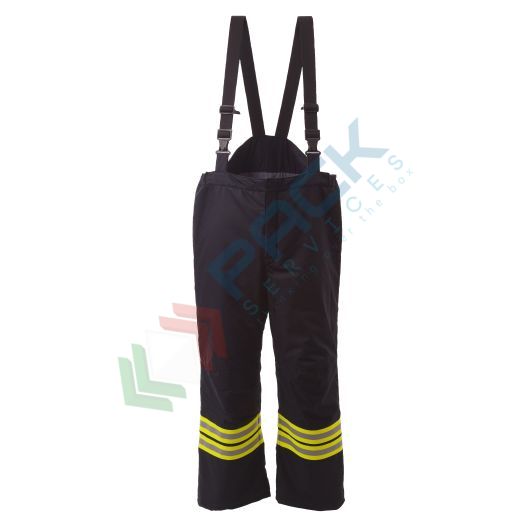 [FB31NARL] Sovra pantalone da lavoro di protezione per vigili del fuoco, 60% DuPont Nomex® + 40% Lenzing FR Viscosa, 260 gr, protezione da calore, omologato EN 469, colore blu navy
