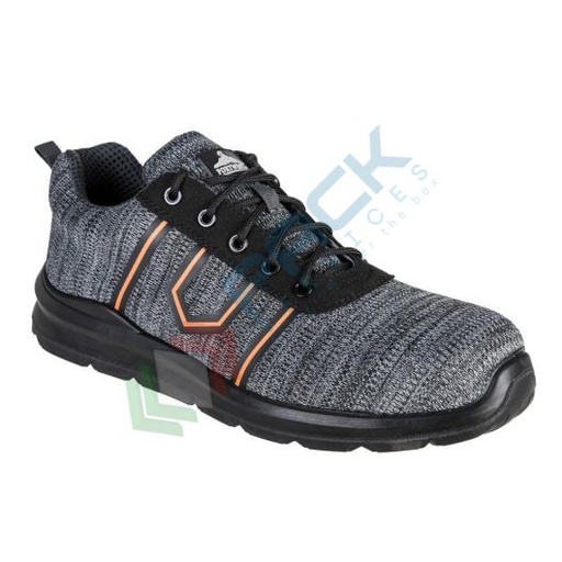 [FC25GRR41] Scarpe antinfortunistiche da lavoro S3, basse, sportive, serie COMPOSITELITE®, in maglia con soletta in gel, puntale in composito, colore grigio (modello ARGEN)