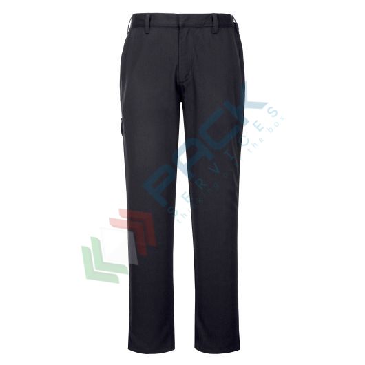 [FR64NARS] Pantalone da lavoro ignifugo, tessuto Aluflame 43% cotone + 30% viscosa + 20% acrilico + 6% aramide + 1% antistatico, 360 gr, omologato EN ISO 11612 + EN ISO 11611 + EN 1149, modello FR Molten Metal,colore blu navy