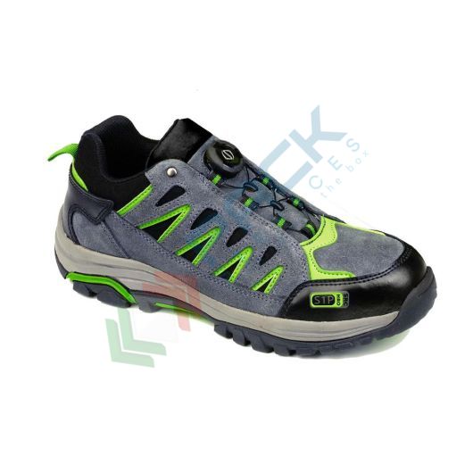 [FT18GGN42] Scarpe antinfortunistiche da lavoro S1P HRO, basse, serie STEELITE®, in pelle scamosciata, con lacci di sicurezza, puntale in acciaio, colore grigio