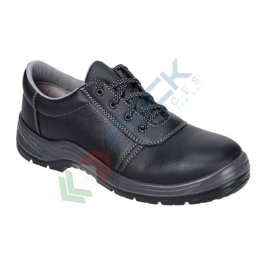[FW43BKR46] Scarpe antinfortunistiche da lavoro S3, basse, serie STEELITE®, in pelle di bufalo impermeabile, puntale in acciaio, colore nero (modello KUMO)