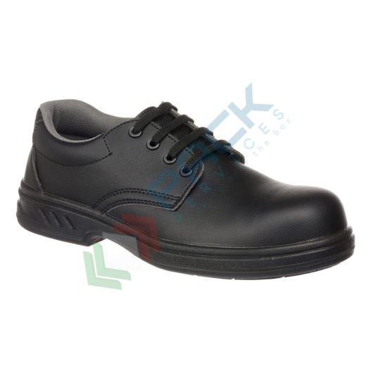 Scarpe antinfortunistiche da lavoro S2, basse, in microfibra, puntale in acciaio, colore nero