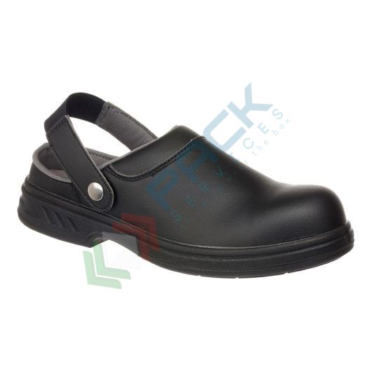 Sandali antinfortunistici da lavoro SB AE WRU, bassi, in microfibra, con strap staccabile sul retro, puntale in acciaio, colore nero