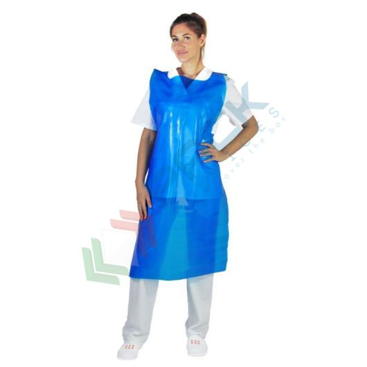 Grembiuli monouso in polietilene (LDPE), 50 micron, Mis 100 x 160 cm, conf 25 pz