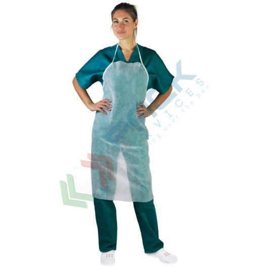 [GRT30-B] Grembiuli monouso in TNT di polipropilene (PP), 30 g/mq, Mis 80 x 125 cm, conf 50 pz