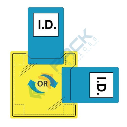Porta badge a doppio verso permette di visualizzare l'ID card sia in orizzontale che in verticale (da cucire)