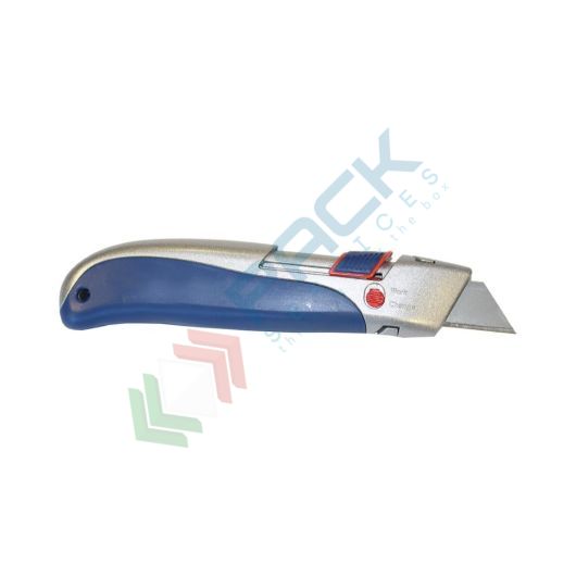 [KN40BLU] Cutter di sicurezza retrattile con una lama che si ritrae quando si perde il contatto con il materiale da tagliare