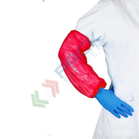 [MAN94-R] Manicotto monouso in polietilene (LDPE), lunghezza 40 cm, conf. 100 pz