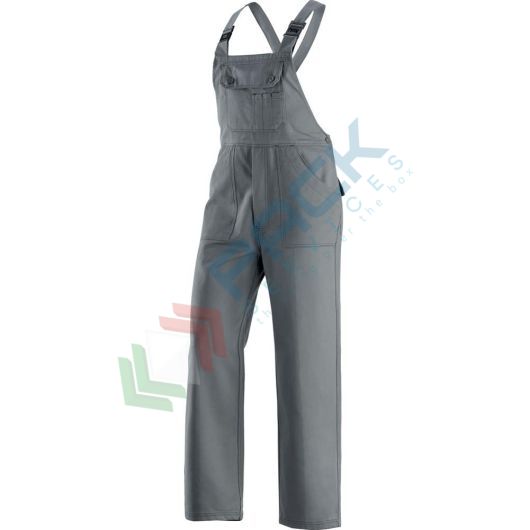 [UB-436071/M] Pantaloni da lavoro con pettorina 100% in cotone, 250 gr/m2, multitasche