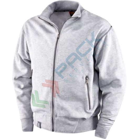 Felpa da lavoro con zip, 65% poliestere - 35% cotone, 290 gr