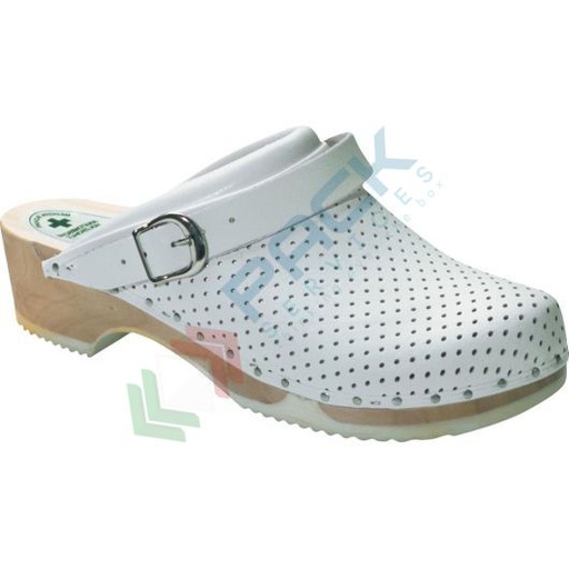 [UB-585016/41] Scarpe da lavoro sanitarie, basse, modello zoccolo, anatomico in pelle traforata