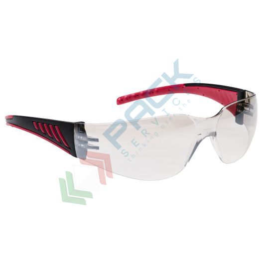 [PR32MIR] Occhiali protettivi da lavoro monolente, rivestimento antigraffio e anti appannamento, in policarbonato, 32 SBP 1 FT, modello Pro avvolgente, lente a specchio