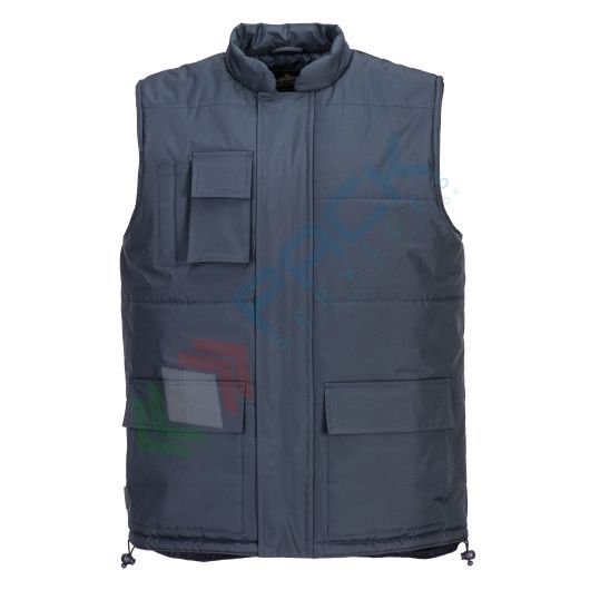 Gilet da lavoro 100% poliestere, rivestito PVC, 160 gr, modello Classic, ideale in caso di pioggia, colore blu navy