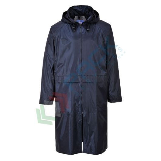 [S438NARXXXL] Cappotto da lavoro antipioggia, 100% poliestere, omologata EN 343, impermeabile con cuciture nastrate, occhielli e retro aerato, colore blu navy