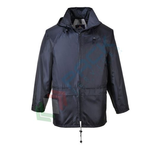 [S440NARXXXL] Giacca da lavoro antipioggia, 100% poliestere, omologata EN 343, impermeabile con cuciture nastrate, occhielli e retro aerato, colore blu navy