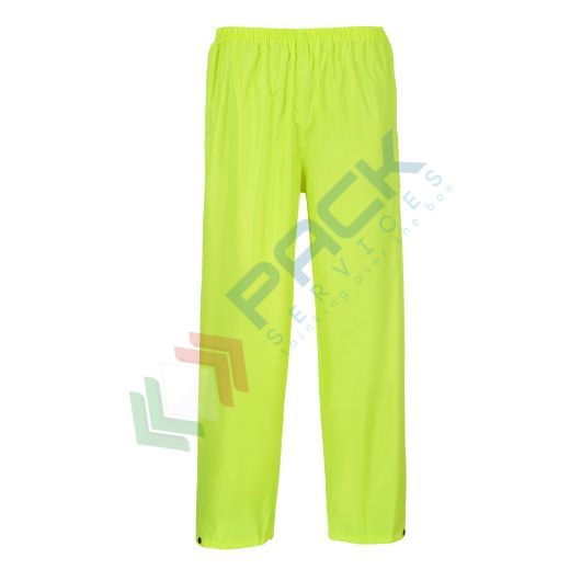 [S441YER6XL] Pantalone da lavoro antipioggia, 100% poliestere, 210 gr, modello Classic, impermeabile, leggero e facilmente arrotolabile, vestibilità abbondante, omologato EN 343, colore giallo