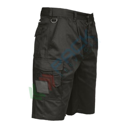 [S790BKRXL] Bermuda da lavoro Combat, 65% poliestere + 35% cotone, 210 gr, colore nero