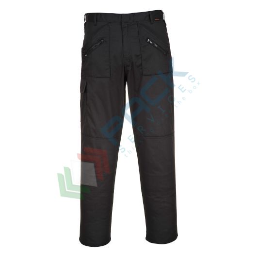 Pantalone da lavoro tessuto Kingsmill Stretch 65% poliestere + 33% cotone + 2% elastan, 245 gr, modello Stretch Action, massimo comfort e libertà di movimento, colore nero