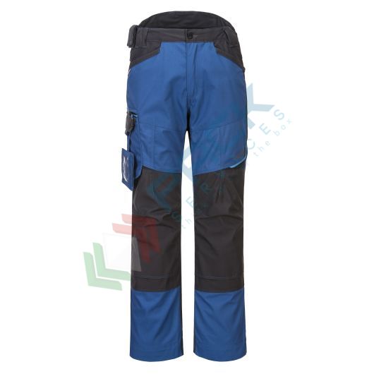 Pantalone da lavoro 60% Cotone + 40% Poliestere 245 gr, modello Service WX3, moderno con ottima vestibilità, omologato EN 14404, vestibilità regular, colore blu persiano