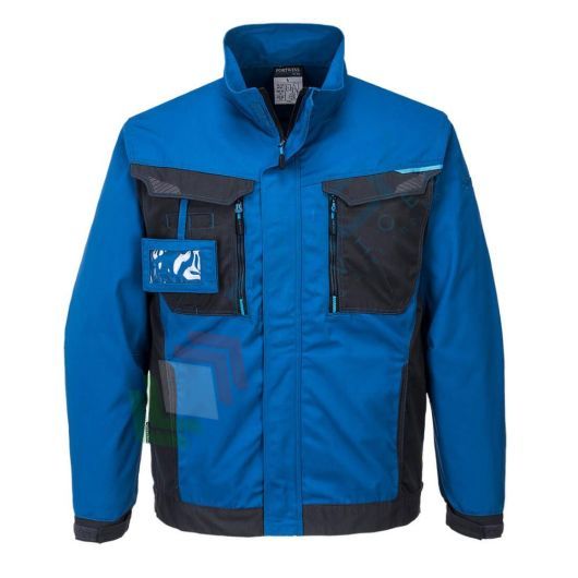 Giacca da lavoro multitasche, 65% poliestere + 35% tessuto cotone, design moderno con buona vestibilità, modello WX3, tecnologia Ezee Zip, colore blu persiano