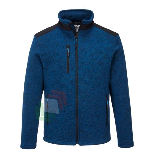 Giacca da lavoro 100% poliestere, modello KX3 Performance, lavorato a maglia con retro spazzolato, design moderno, ottima vestibilità, colore blu persiano