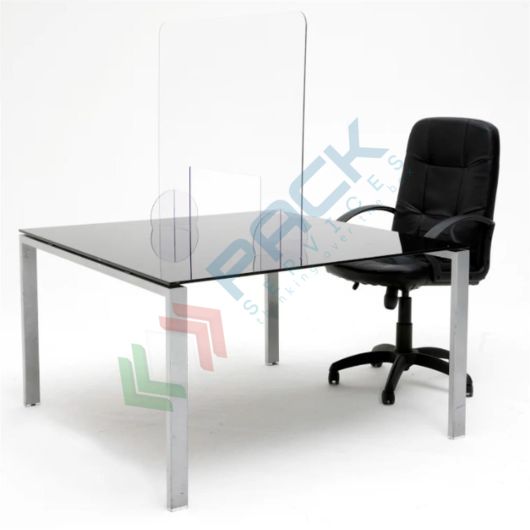 [BARR-120] Barriera parafiato di protezione in policarbonato, Mis. 120 x 75 cm, ideale per attività commerciali