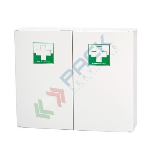 [APDP253] Armadietto pronto soccorso in plastica, conforme all'allegato 1 integrazione del DPP n. 25/2005 Alto Adige, ideale per 3 o più lavoratori (per aziende del gruppo AB)