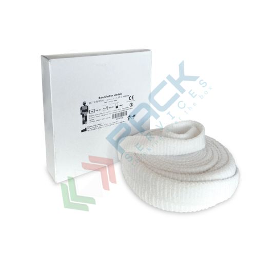 Benda tubolare elastica, calibro 6, lunghezza in tensione 25 mt, ideale per torace, addome, bacino, perineo