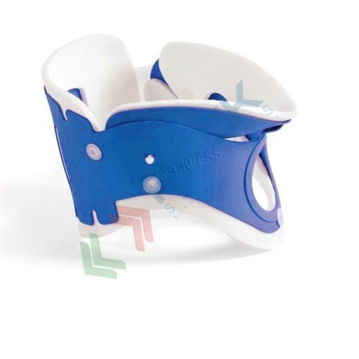 [CCERV-B] Collare cervicale lavabile in polietilene, chiusura con velcro, modello standard, colore blu