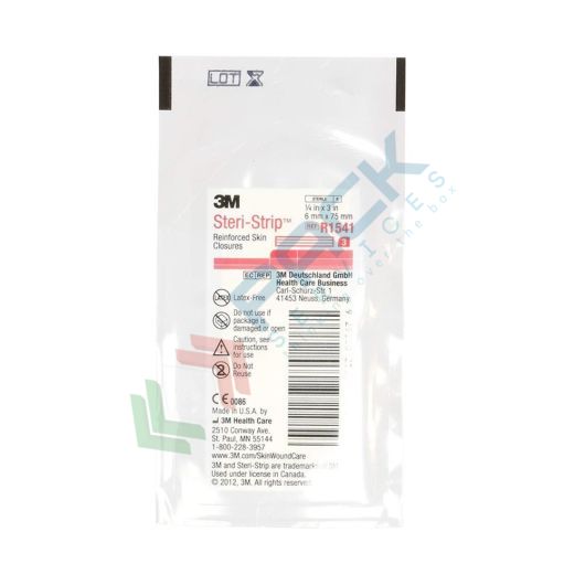 [CER-SUT3] Nastro sterile per suture in TNT, Mis 6 x 75 mm - busta contenente 3 suture cutanee adesive Steri Strips