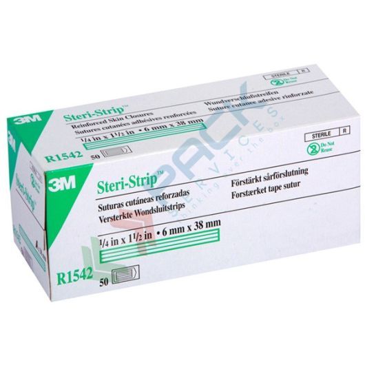 [CER-SUT6] Nastro sterile per suture in TNT, Mis 6 x 38 mm - busta contenente 6 suture cutanee adesive Steri Strips