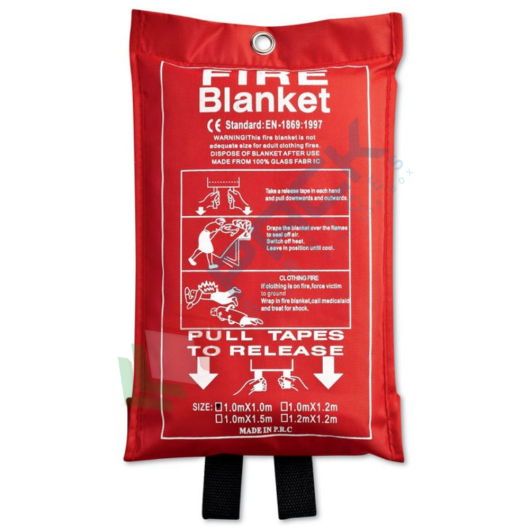 [COP-AF1] Coperta antifiamma in fibra di vetro incombustibile, Mis. 120 x 180 cm, conforme EN 1869