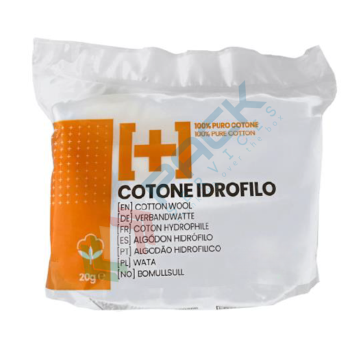 [COT-ID0020] Cotone idrofilo 100% puro, sacchetto contenente 20 grammi