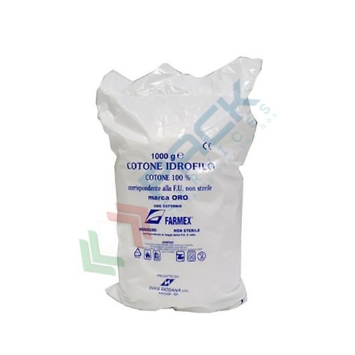 [COT-ID1000] Cotone idrofilo 100% puro, sacchetto contenente 1 Kg