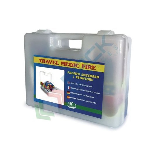 [CPS-EST] Cassetta pronto soccorso per automezzi di trasporto, in plastica, con estintore