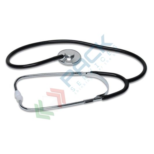 Fonendoscopio in alluminio, testa in alluminio di Ø mm 47, tubo a Y realizzato in PVC