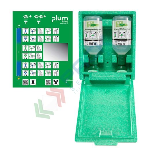 [KIT-OC/A1] Armadietto per il lavaggio oculare d'emergenza con due flaconi da 500 ml