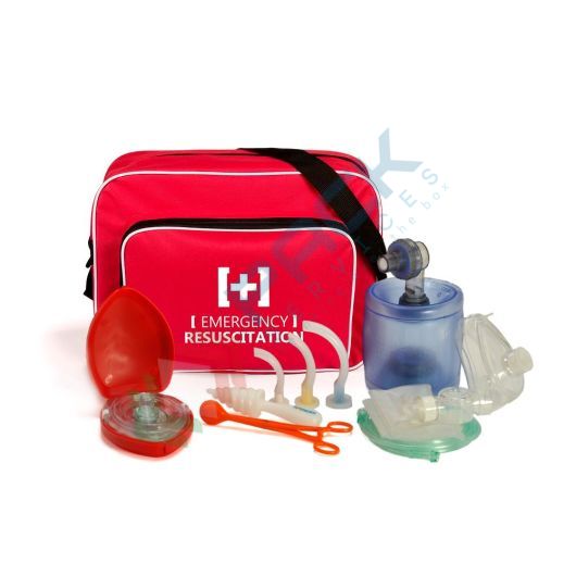 [KITBR1] Kit di primo intervento con prodotti per la rianimazione, in borsa con tracolla