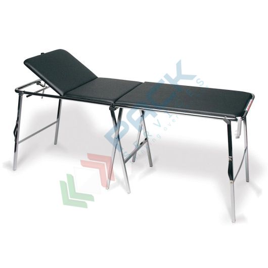 Lettino valigia, Mis. aperto 1750 L x 600 P x 720 H mm, in metallo con imbottitura sky, portata 130 Kg