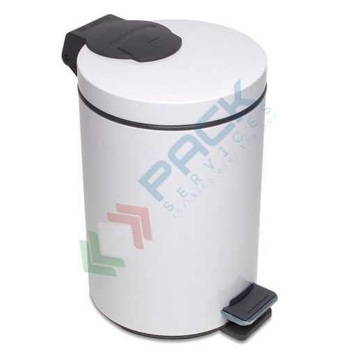 [PATP12] Portarifiuti a pedale 12 Litri, con secchio interno estraibile, colore bianco
