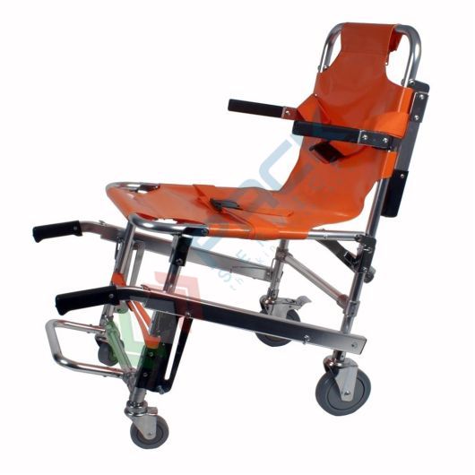 [SDA-P4] Sedia portantina in alluminio con telo in nylon e 4 ruote, portata 150 Kg