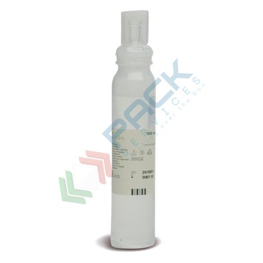 Soluzione salina sterile monouso per il lavaggio di ferite, flacone 100 ml